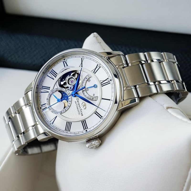 Đồng hồ cơ Orient Star Mechanical Moon Phase RK-AY0102S (Bản nội địa)