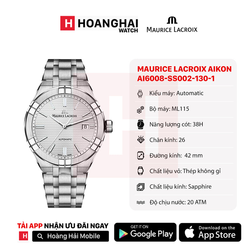 Đồng hồ cơ Maurice Lacroix Aikon AI6008-SS002-130-1