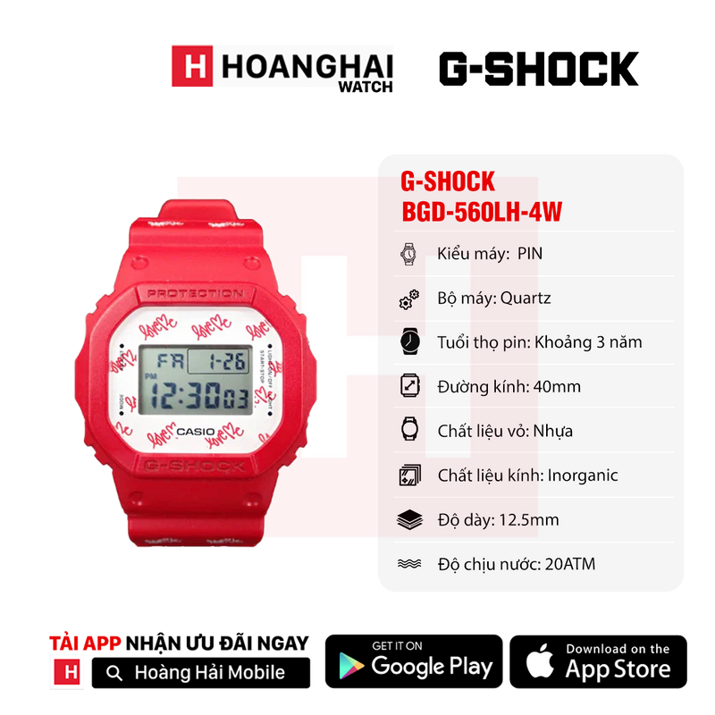 Đồng hồ pin G-Shock Presents Lover’s Collection BGD-560LH-4W