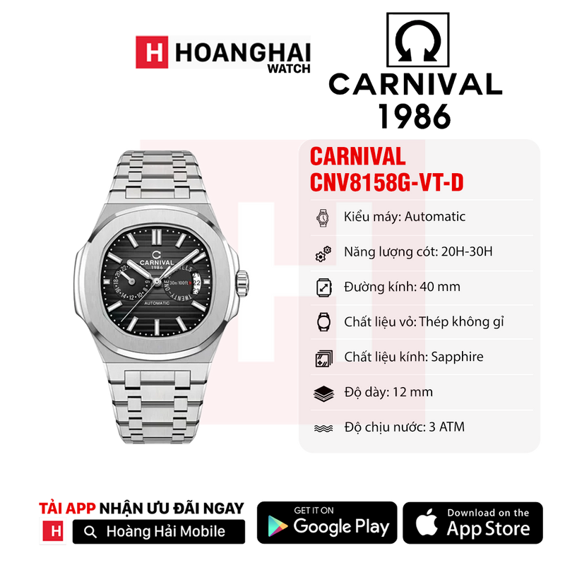 Đồng hồ cơ Carnival 8158G