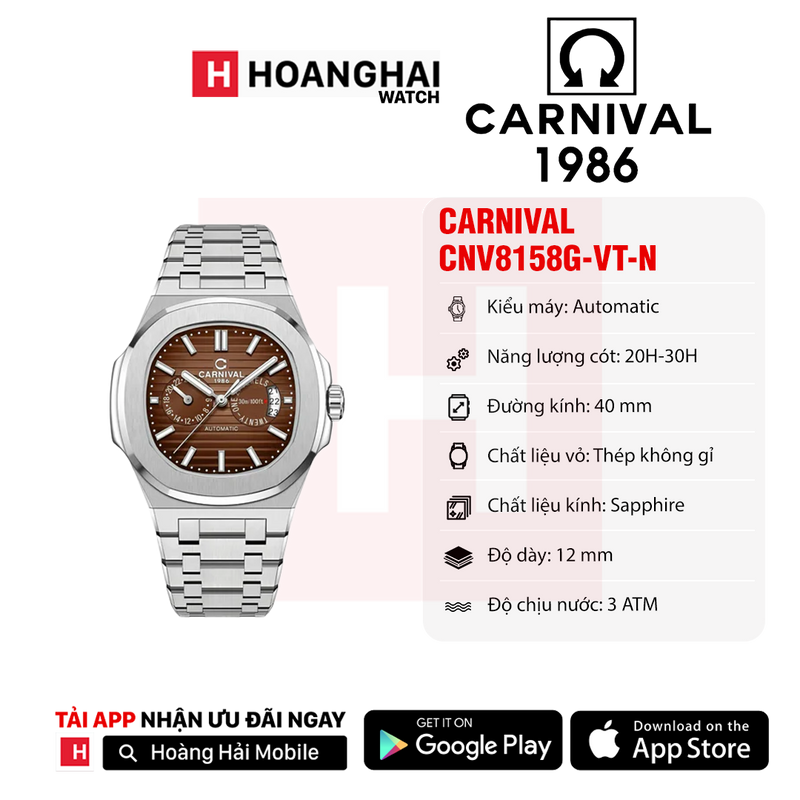 Đồng hồ cơ Carnival 8158G