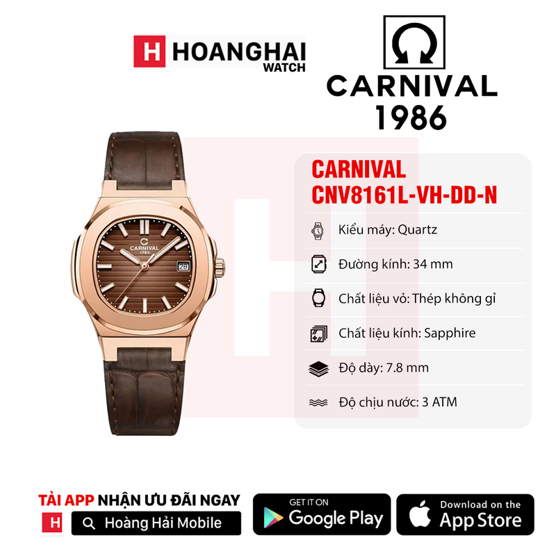 Đồng hồ pin nữ Carnival 8161L
