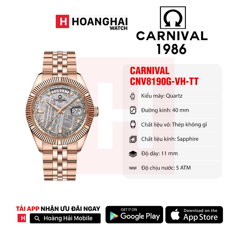 Đồng hồ pin Carnival 8190G