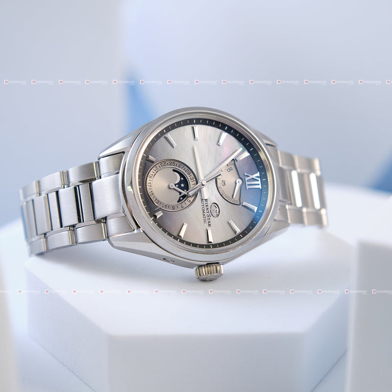 Đồng hồ cơ Orient Star Mechanical Moon Phase M34 F7  RK-AY0201A (Bản nội địa)