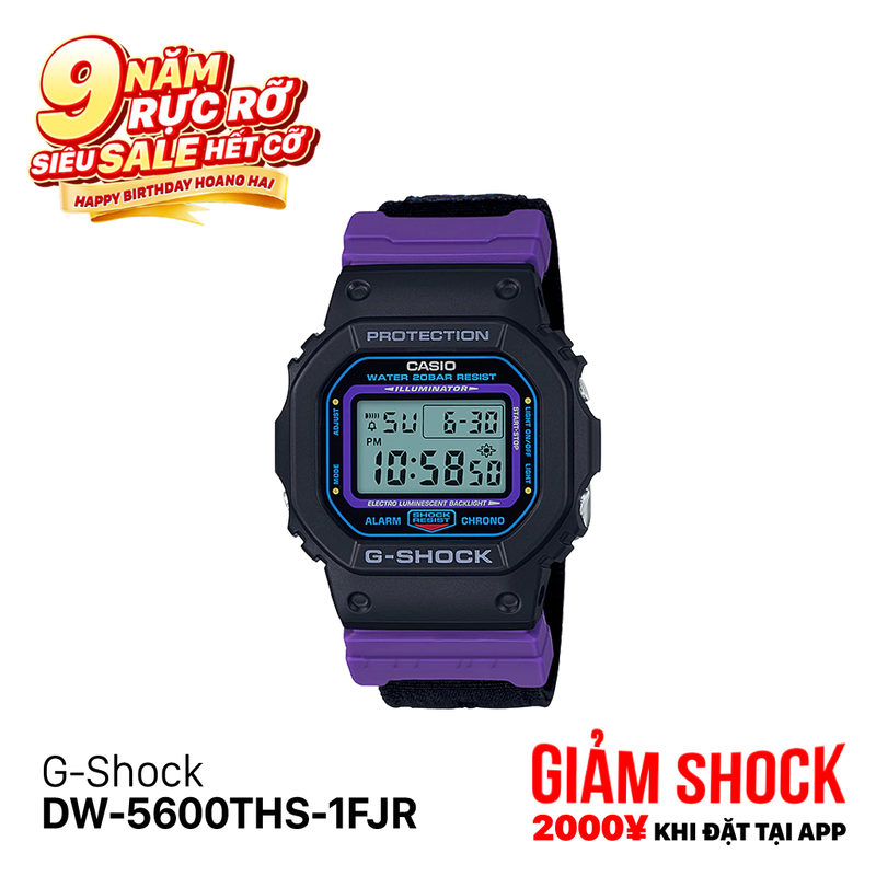 Đồng hồ pin G-Shock 5600 Series DW-5600THS-1FJR