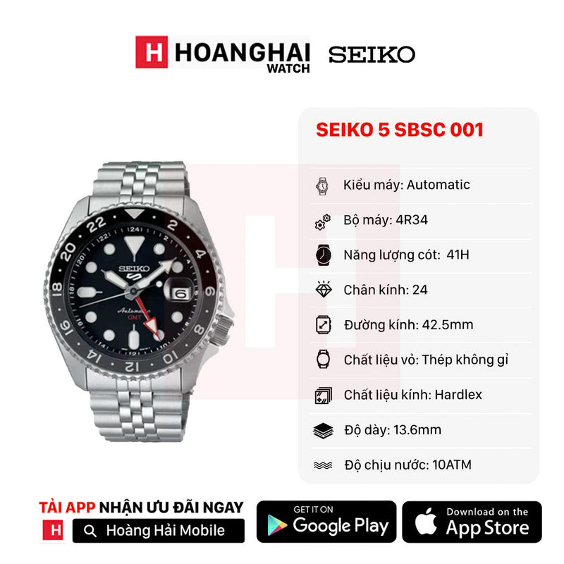 Đồng hồ cơ Seiko 5 SBSC001