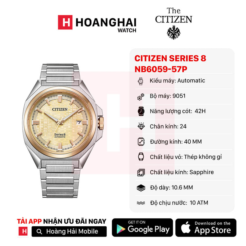 Đồng hồ cơ Citizen Series 8 NB6059-57P (Nhận order)