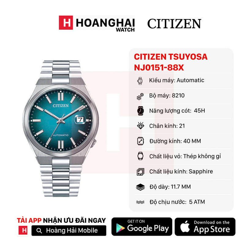 Đồng hồ cơ Citizen Tsuyosa NJ0151-88X