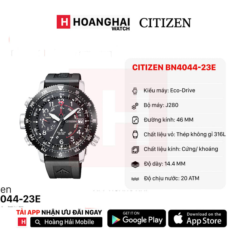 Đồng hồ năng lượng mặt trời Citizen Eco-Drive BN4044-23E (Hàng trưng bày)