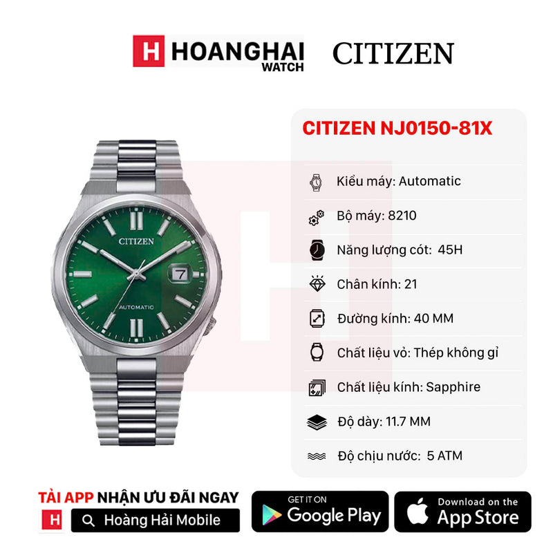 Đồng hồ cơ Citizen Tsuyosa NJ0150-81X