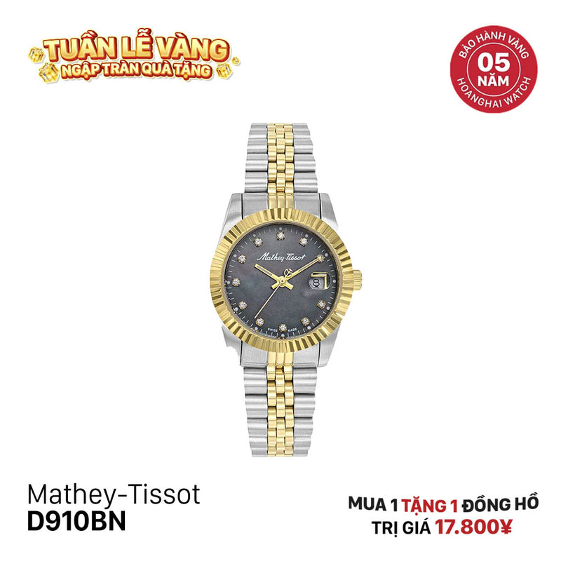 Đồng hồ pin nữ Mathey-Tissot D910BN - Hàng trưng bày