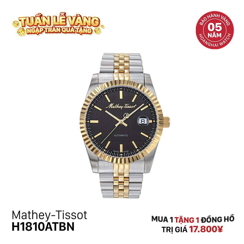 Đồng hồ cơ Mathey-Tissot H1810ATBN - Hàng trưng bày