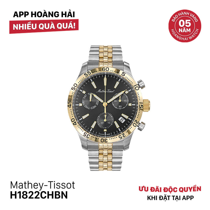 Đồng hồ pin Mathey-Tissot H1822CHBN - Hàng trưng bày