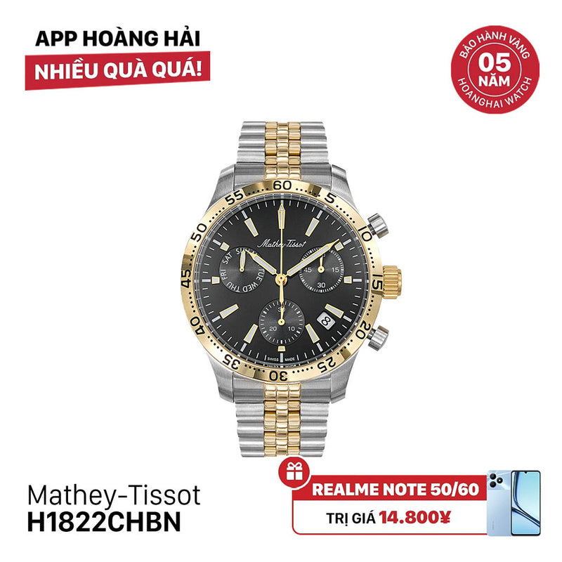 Đồng hồ pin Mathey-Tissot H1822CHBN - Hàng trưng bày
