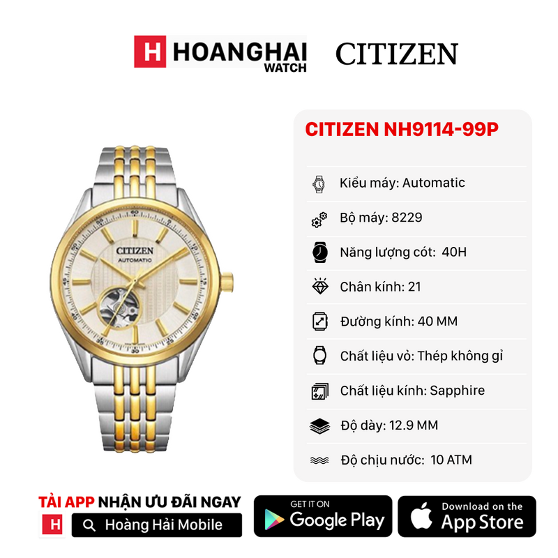 Đồng hồ cơ Citizen NH9114-99P
