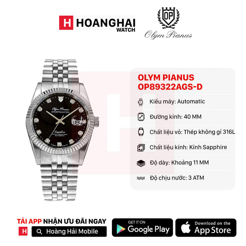 Đồng hồ cơ Olym Pianus OP89322AGS-D