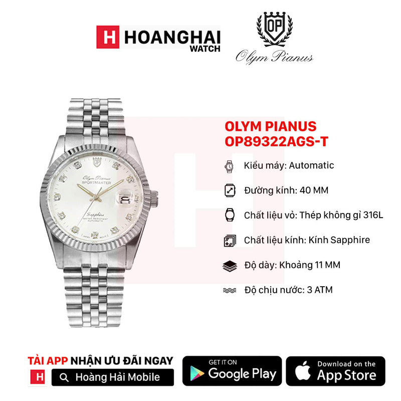 Đồng hồ cơ Olym Pianus OP89322AGS-T