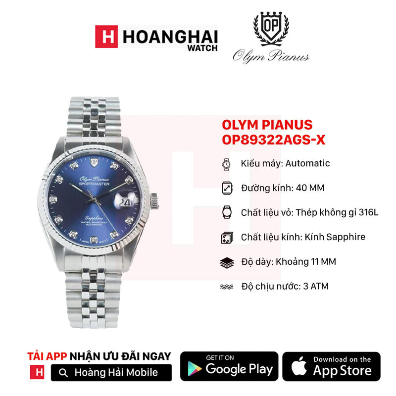 Đồng hồ cơ Olym Pianus OP89322AGS-X