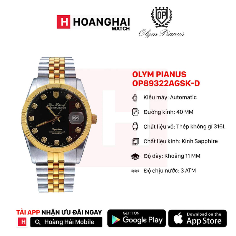 Đồng hồ cơ Olym Pianus OP89322AGSK-D