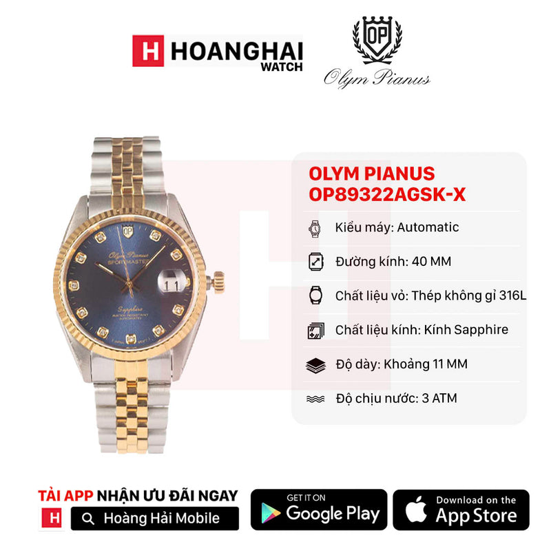 Đồng hồ cơ Olym Pianus OP89322AGSK-X