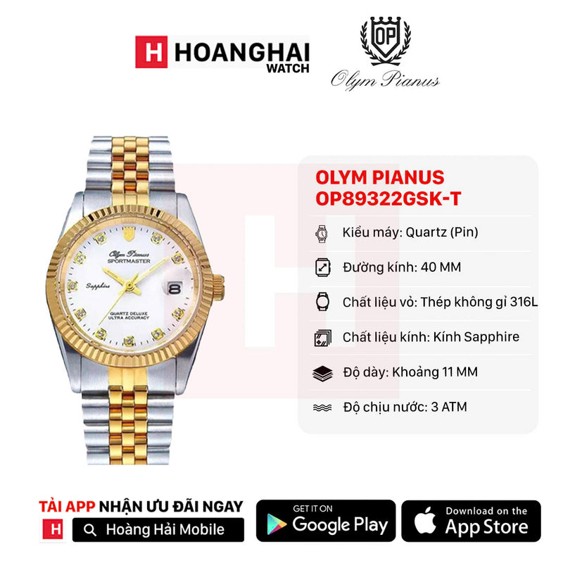 Đồng hồ pin Olym Pianus OP89322GSK-T