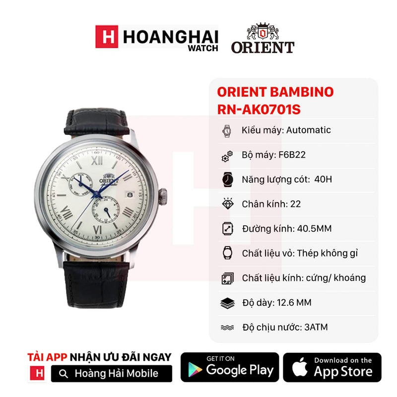 Đồng hồ cơ Orient Bambino RN-AK0701S