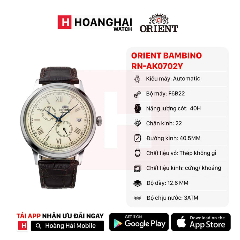 Đồng hồ cơ Orient Bambino RN-AK0702Y