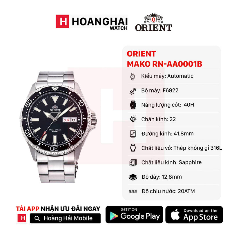 Đồng hồ cơ Orient Mako RN-AA0001B