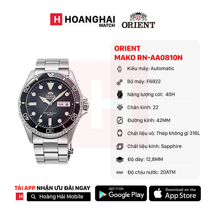 Đồng hồ cơ Orient Mako RN-AA0810N