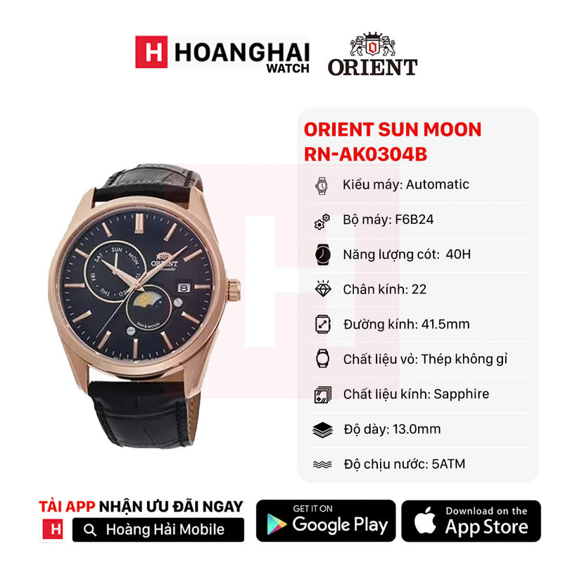 Đồng hồ cơ Orient Sun Moon Gen 5 RN-AK0304B