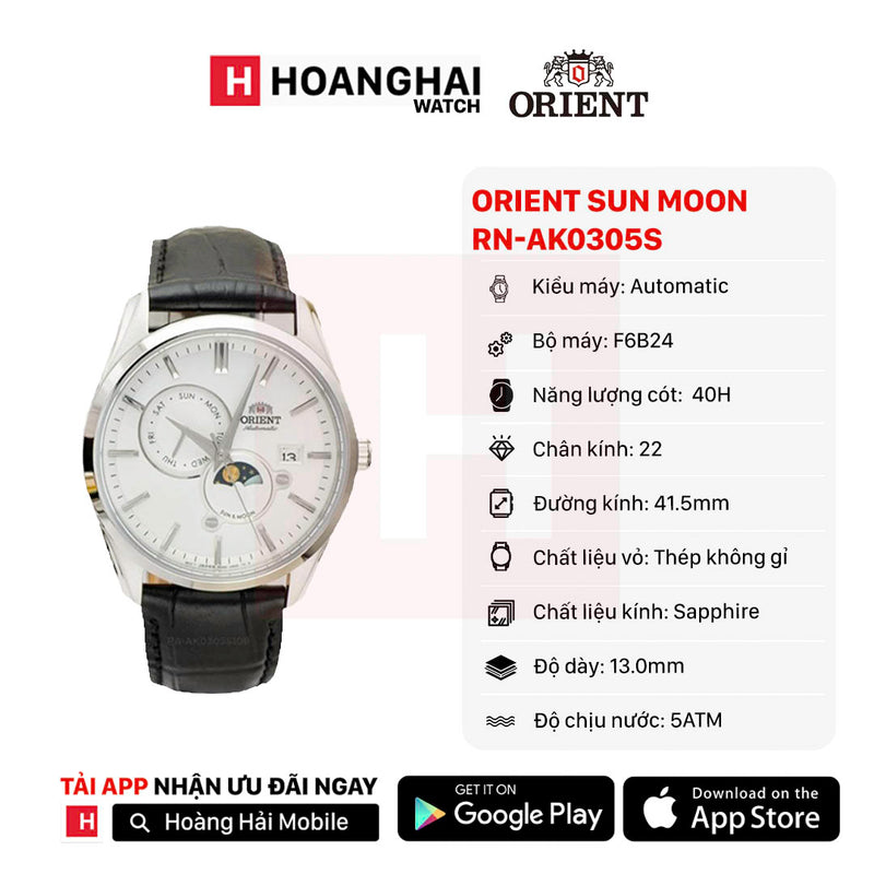 Đồng hồ cơ Orient Sun Moon Gen 5 RN-AK0305S