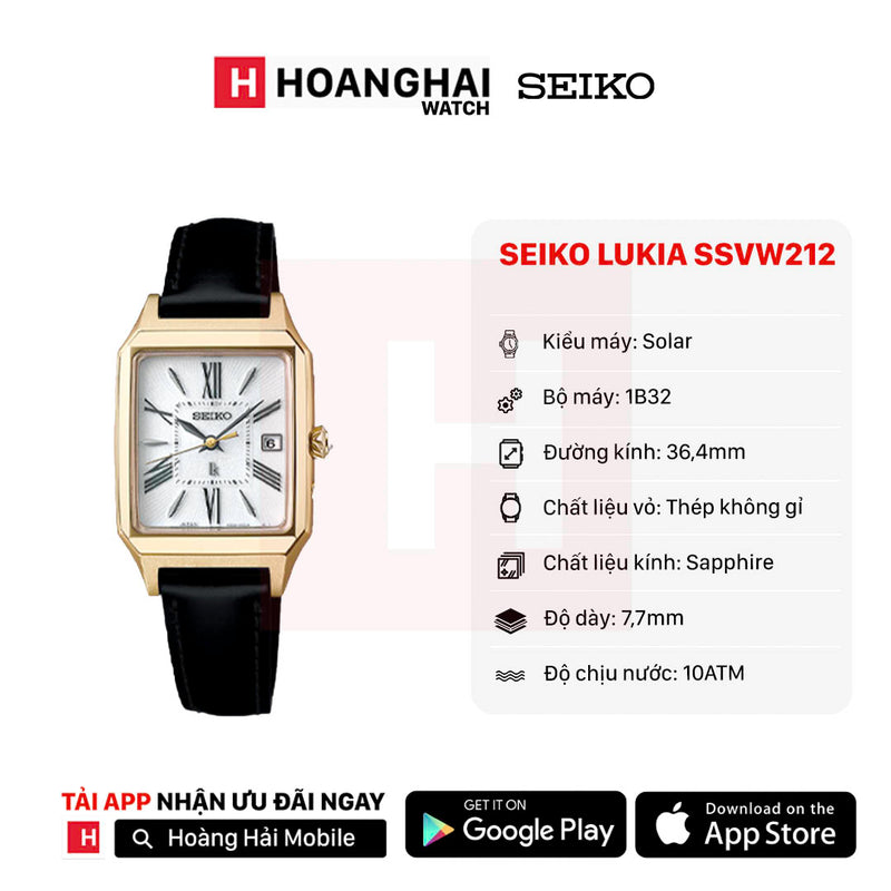 Đồng hồ năng lượng mặt trời Seiko Lukia SSVW212