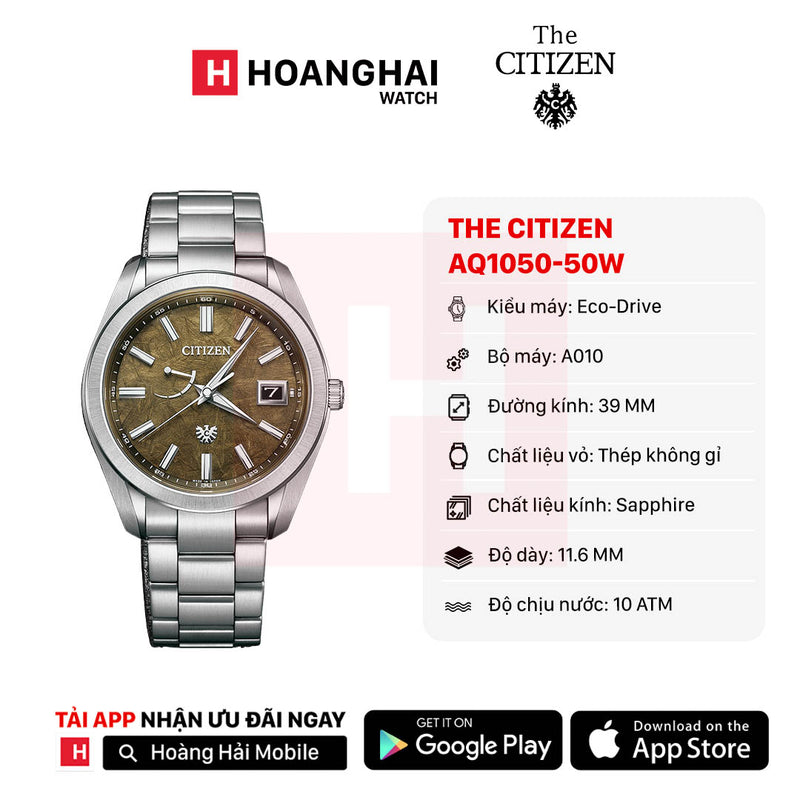 Đồng hồ năng lượng mặt trời The Citizen AQ1050-50W (Nhận order)