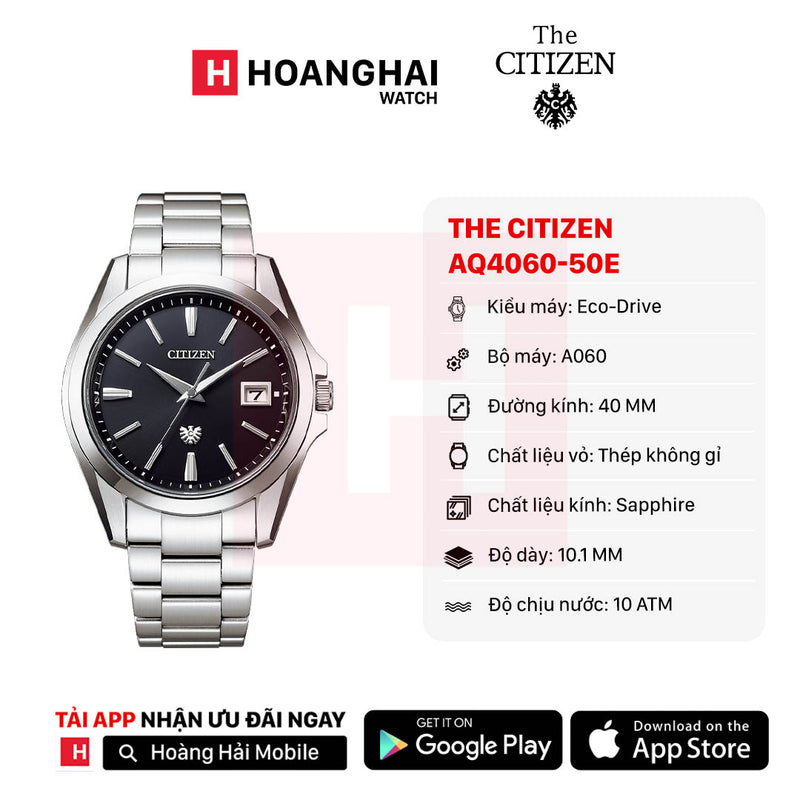 Đồng hồ năng lượng mặt trời The Citizen AQ4060-50E (Nhận order)