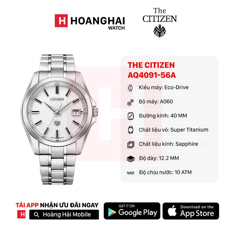 Đồng hồ năng lượng mặt trời The Citizen AQ4091-56A (Nhận order)