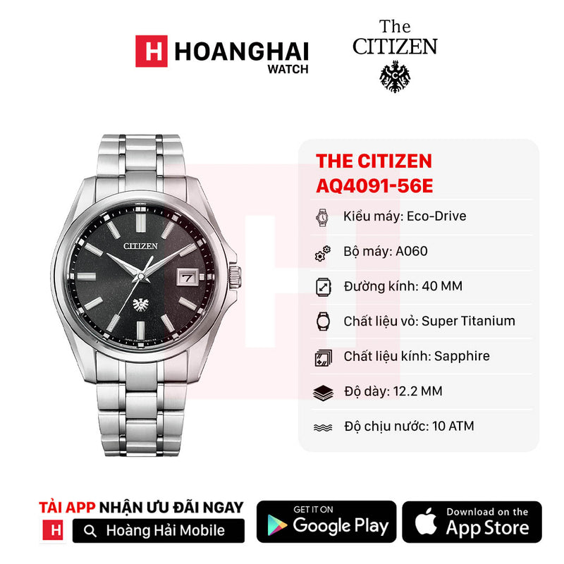 Đồng hồ năng lượng mặt trời The Citizen AQ4091-56E (Nhận order)