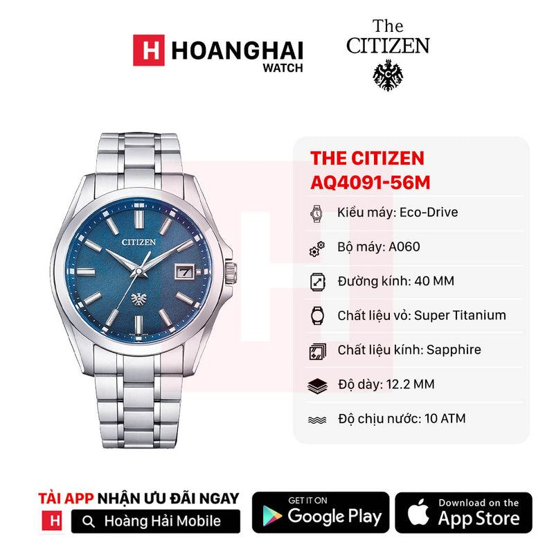 Đồng hồ năng lượng mặt trời The Citizen AQ4091-56M (Nhận order)