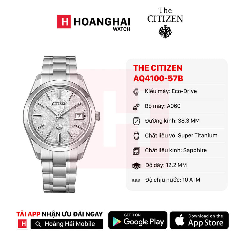 Đồng hồ năng lượng mặt trời The Citizen AQ4100-57B (Nhận order)