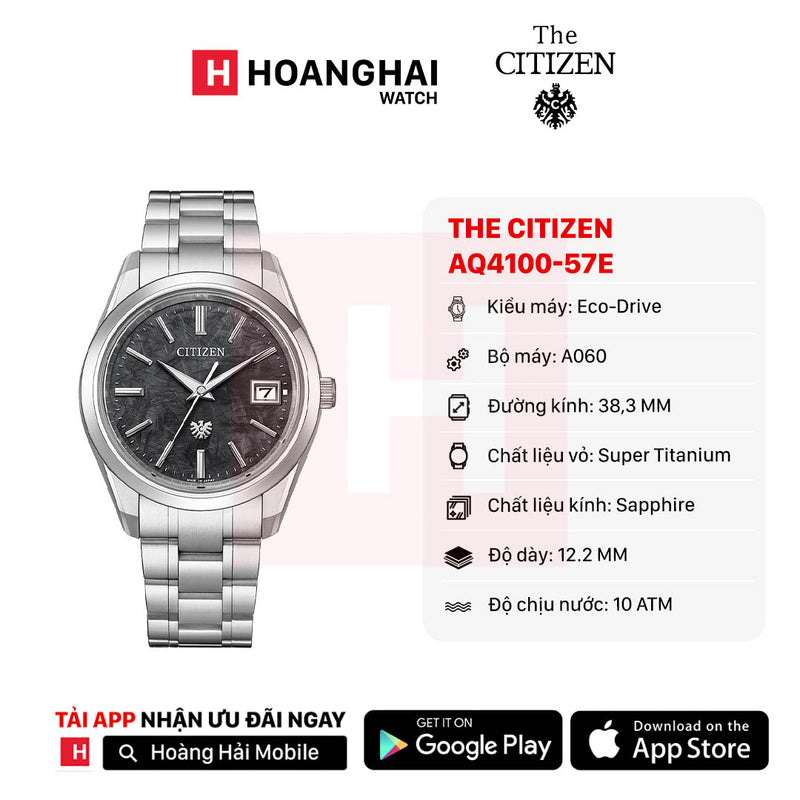 Đồng hồ năng lượng mặt trời The Citizen AQ4100-57E (Nhận order)