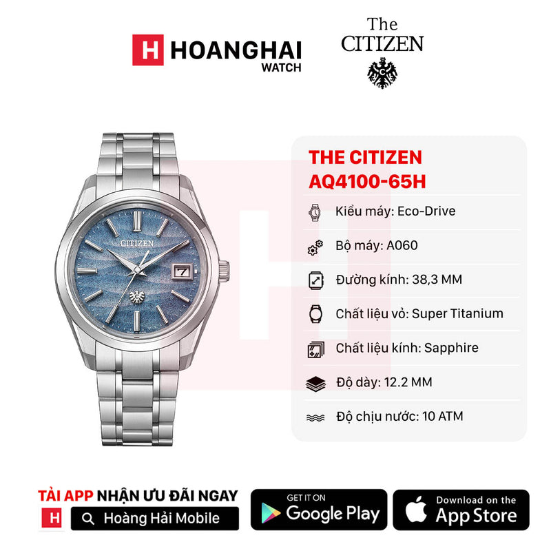 Đồng hồ năng lượng mặt trời The Citizen AQ4100-65H (Nhận order)