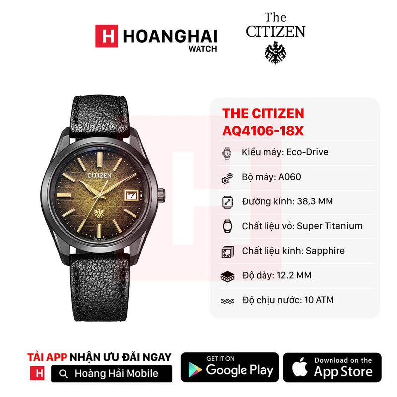 Đồng hồ năng lượng mặt trời The Citizen AQ4106-18X (Nhận order)