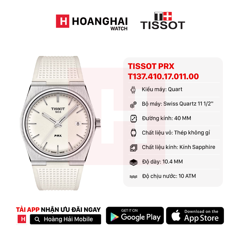 Đồng hồ pin TISSOT PRX T137.410.17.011.00