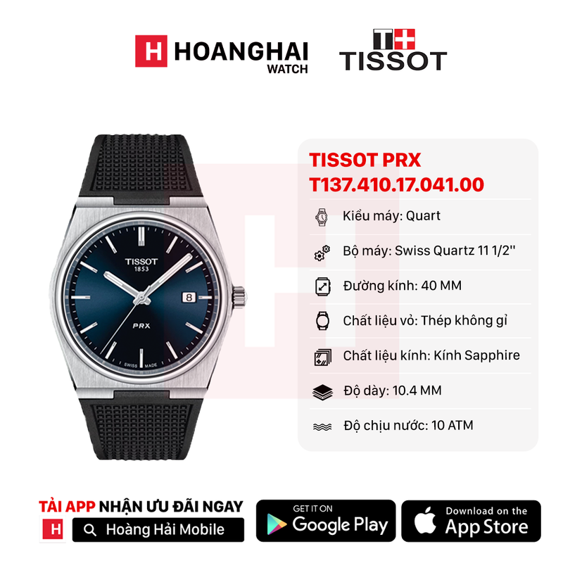 Đồng hồ pin TISSOT PRX T137.410.17.041.00