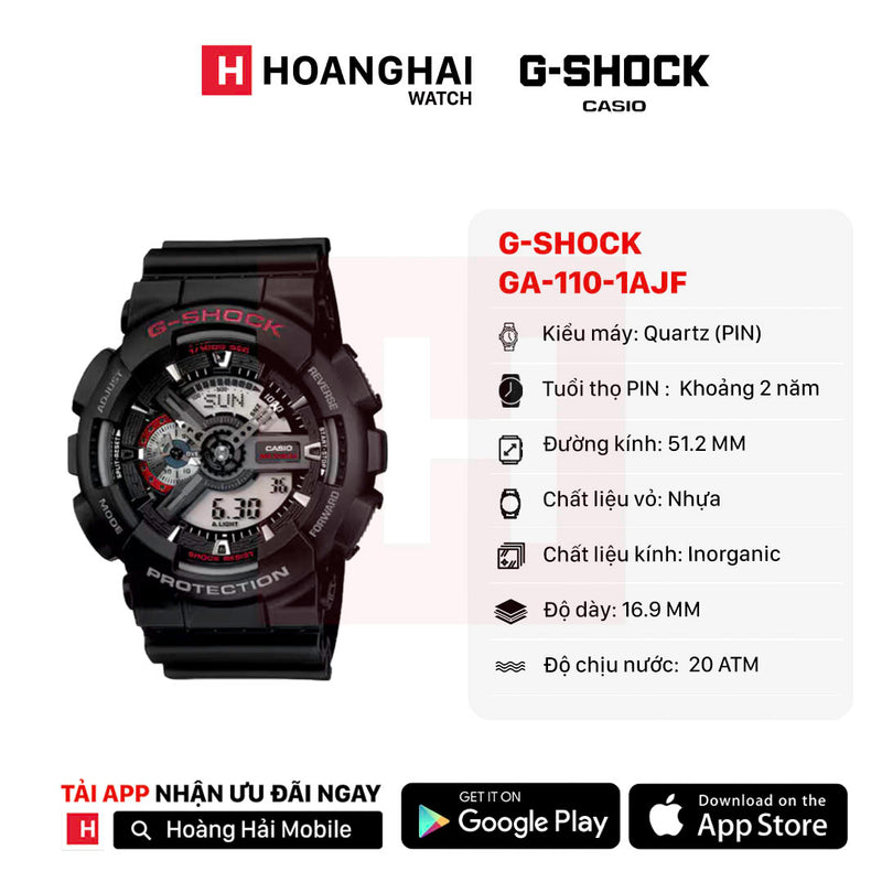 Đồng hồ pin G-Shock 110 Series GA-110-1AJF