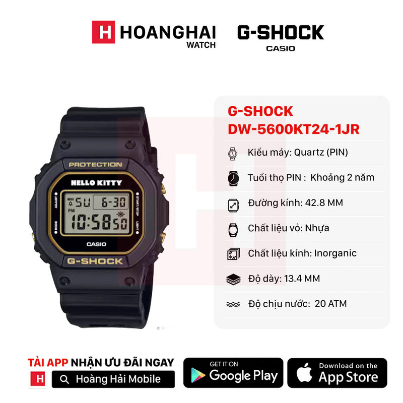 Đồng hồ pin G-Shock 5600 Series DW-5600KT24-1JR