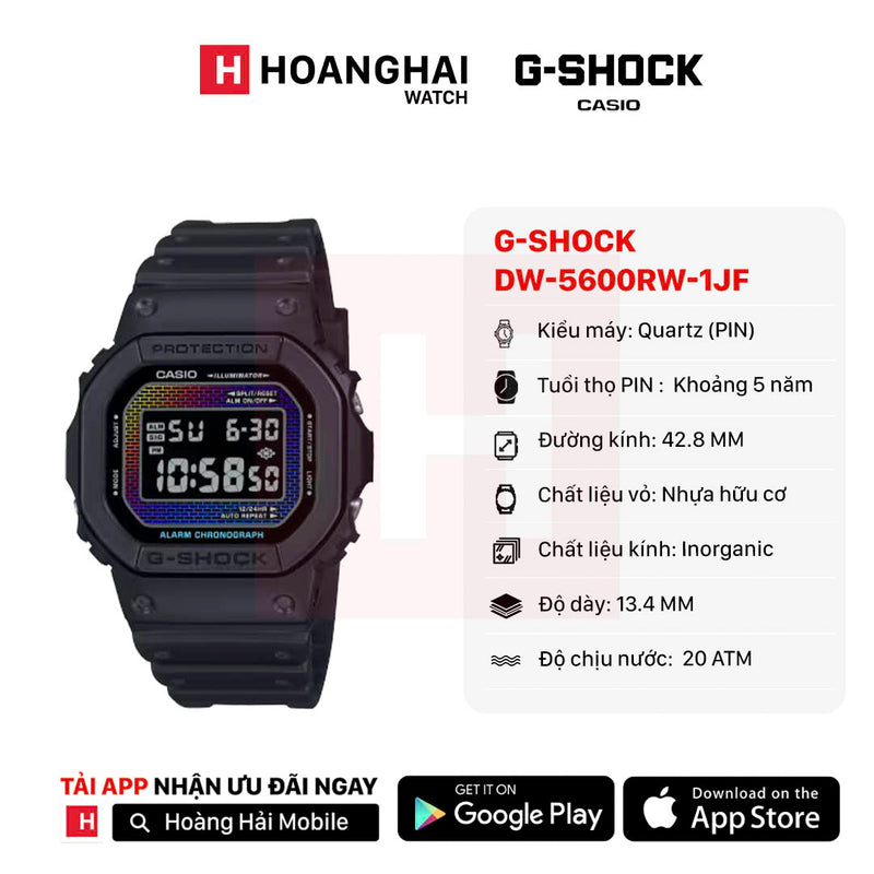 Đồng hồ pin G-Shock 5600 Series DW-5600RW-1JF