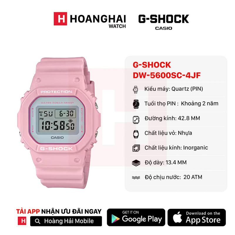 Đồng hồ pin G-Shock 5600 Series DW-5600SC-4JF