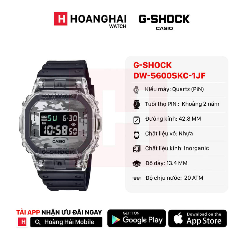 Đồng hồ pin G-Shock 5600 Series DW-5600SKC-1JF