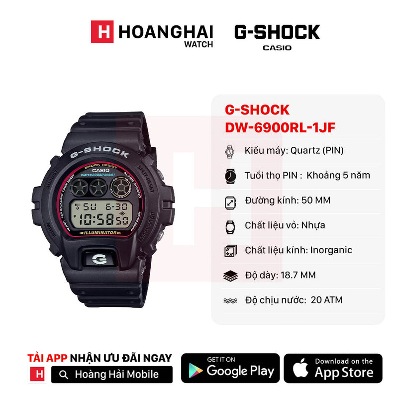 Đồng hồ pin G-SHOCK 6900 Series DW-6900RL-1JF