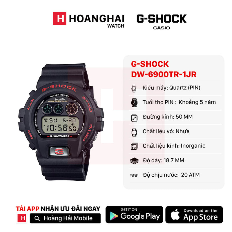 Đồng hồ pin G-SHOCK 6900 Series DW-6900TR-1JR